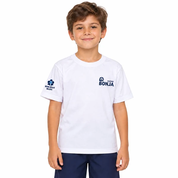 Camiseta manga curta branca Bonja