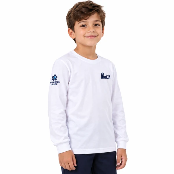 Camiseta manga longa branca Bonja