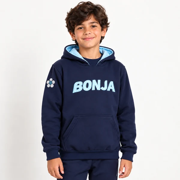 Moletom canguru com capuz marinho Bonja